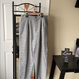 Black & White Plaid Trousers